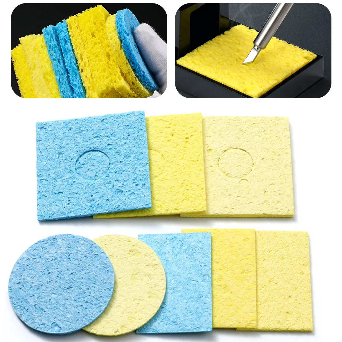 

Hand tools 5 pieces/batch 6cm*6cm soldering iron tip soldering cleaning sponge pad