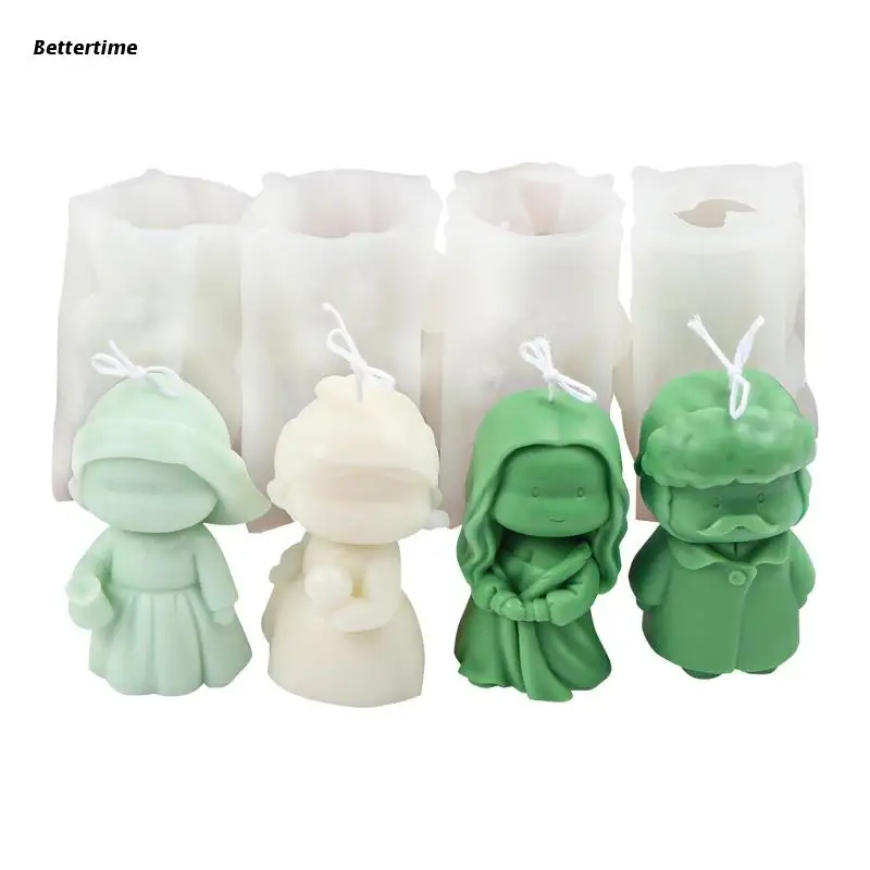 

3D Cartoon Mona Lisa Candle UV Crystal Epoxy Mold Aromatherapy Plaster Silicone Mould DIY Crafts Home Decorations Casting