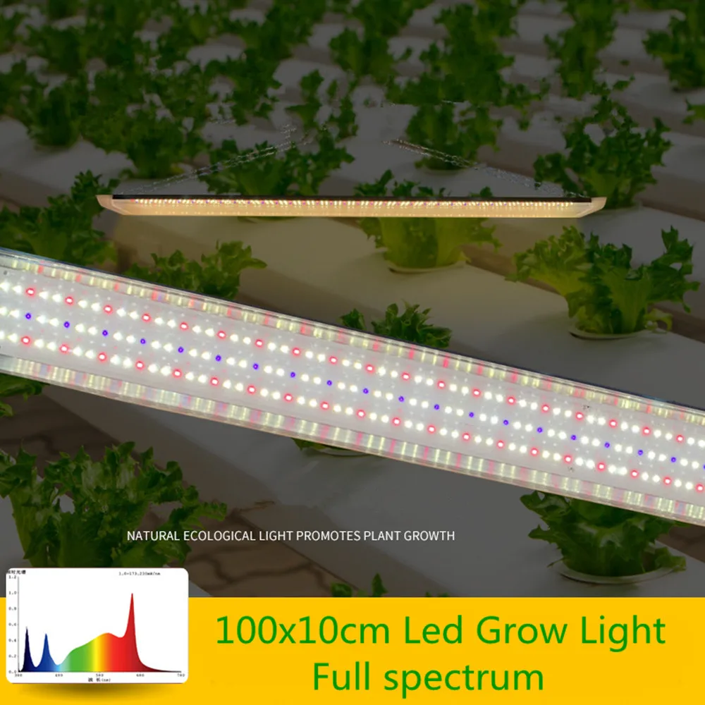 LED Grow light 100x10x2.5cm Grow Light Tube 255pcs Full spectrum 3500K 660NM 460NM For Indoor Hydroponics vegetables Grow Tent