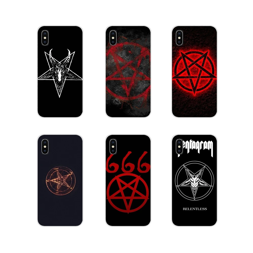 Мобильный телефон сумка чехол в виде пентаграммы 666 демоническим для Huawei G7 G8 P8 P9 P10