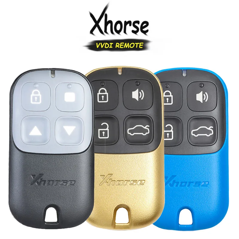 

KEYECU XHORSE (English Version) Multicolor 4 Button Universal Remote Key Fob for VVDI Key Tool VVDI2 Yellow / Blu / Black