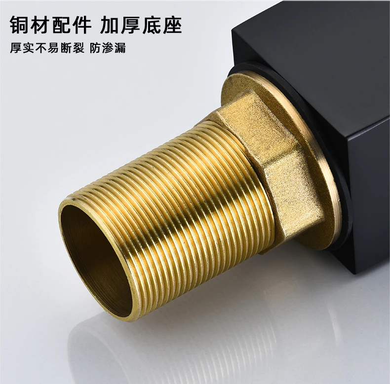 

Knobs Wash Basin Faucet Mixer Dual Bathtub Black Shower Faucet Sink Waterfall Torneira Banheiro Bathroom Accessories EA6TPL