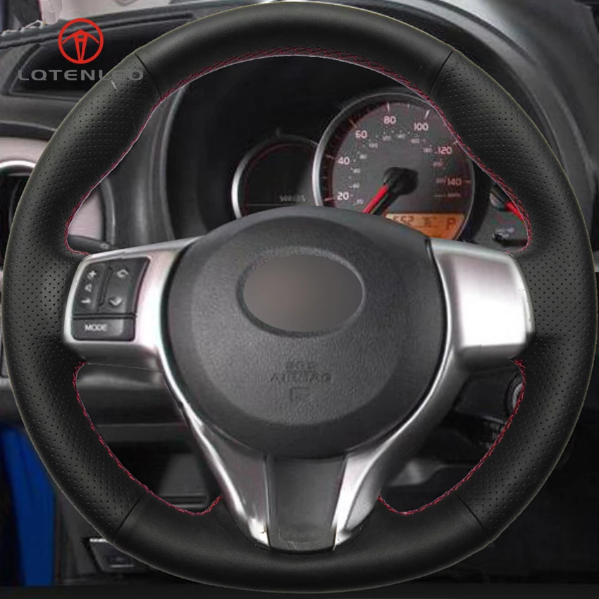 LQTENLEO черная искусственная кожа ручная строчка для Toyota Yaris 2012 2019 Subaru Trezia 2011 2015|car