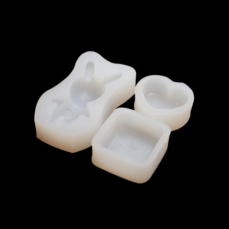 

3Pcs Handmade Cartoon Rabbit Heart Silicone Resin Molds Love Letter Epoxy Resin Casting Mold Kit Art Crafts Tools