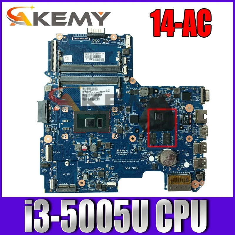 

Laptop Motherboard 827685-001 827685-501 827685-601 For HP 14-AC with i3-5005U 100% fully tested well