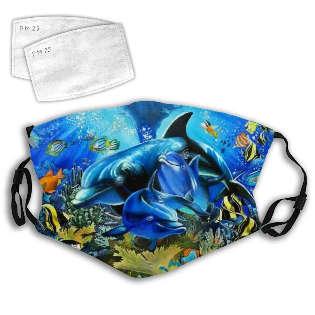 

Dolphin 3D Unisex Adjustable Smoke Prevention Anti-Pollen 3D Pictures Fashion Washable 2 PCS Filter