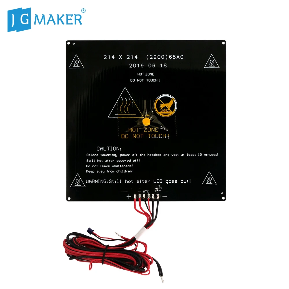 Подогреваемая платформа для 3D принтера JGMAKER A3S /A5/ A5S с 6 контактным паяльным