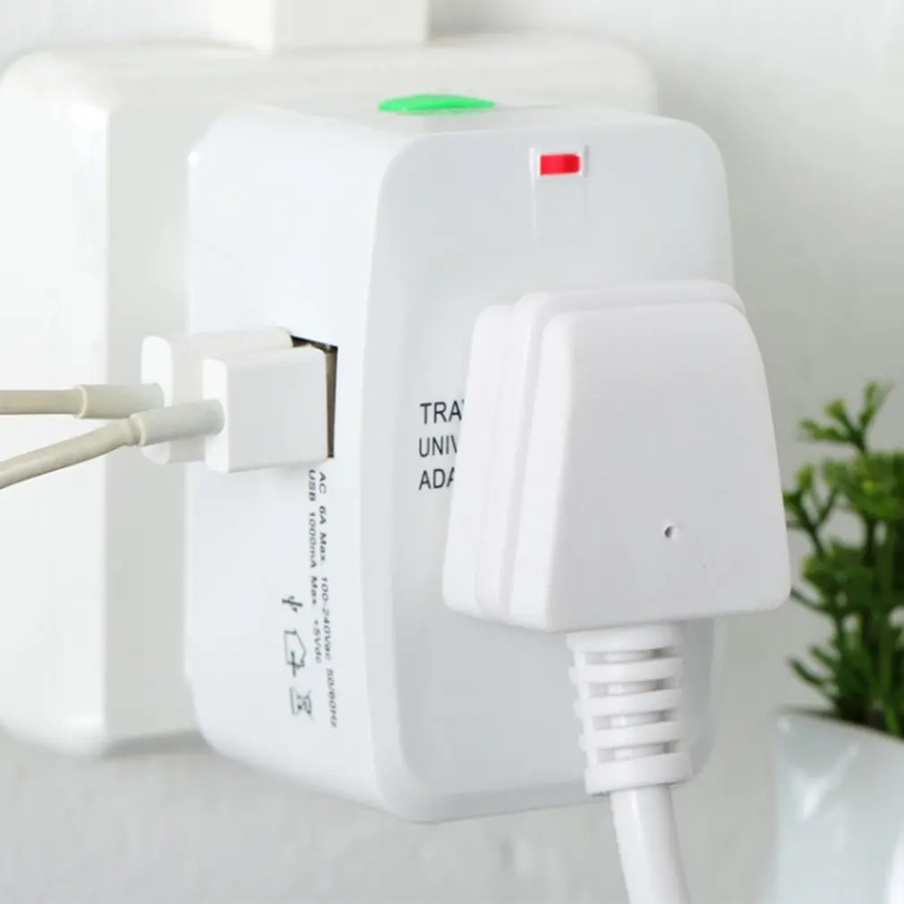 Многофункциональная двойная usb коммутационная розетка для путешествий адаптер