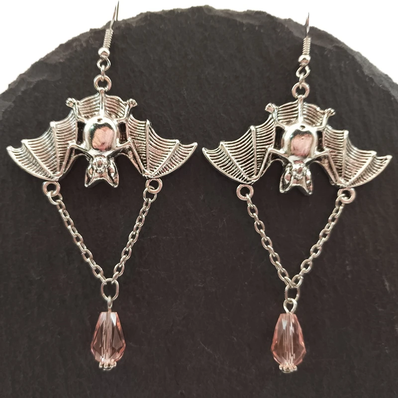 Christmas Halloween Gift Punk Steamed Bat Dangle Earrings Fashion Jewelry Accessories for Women Mujer | Украшения и аксессуары