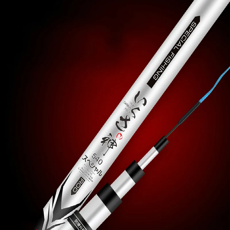 6H 8H Super Hard Taiwan Fishing Rod Carbon Fiber Hand Pole Telescopic Wedkarstwo Olta 3.6M-8.1M Black Pit Carp Fishing Sticks enlarge