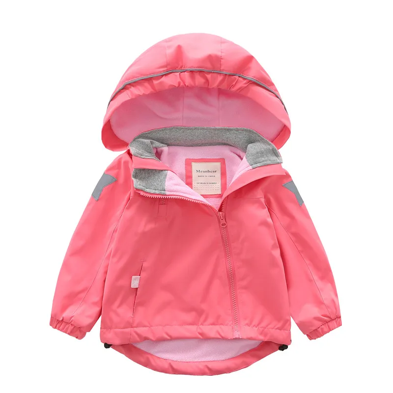 

Autumn and winter new boys and girls polar fleece windproof children's baby waterproof zipper jacket hooded jacket
