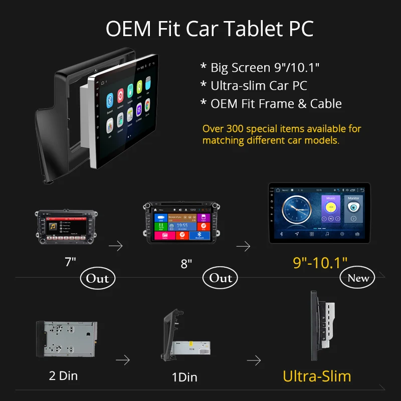 10 1 дюймов для skoda octavia 2014 2018 android 8 full touch автомобильный dvd Мультимедиа gps
