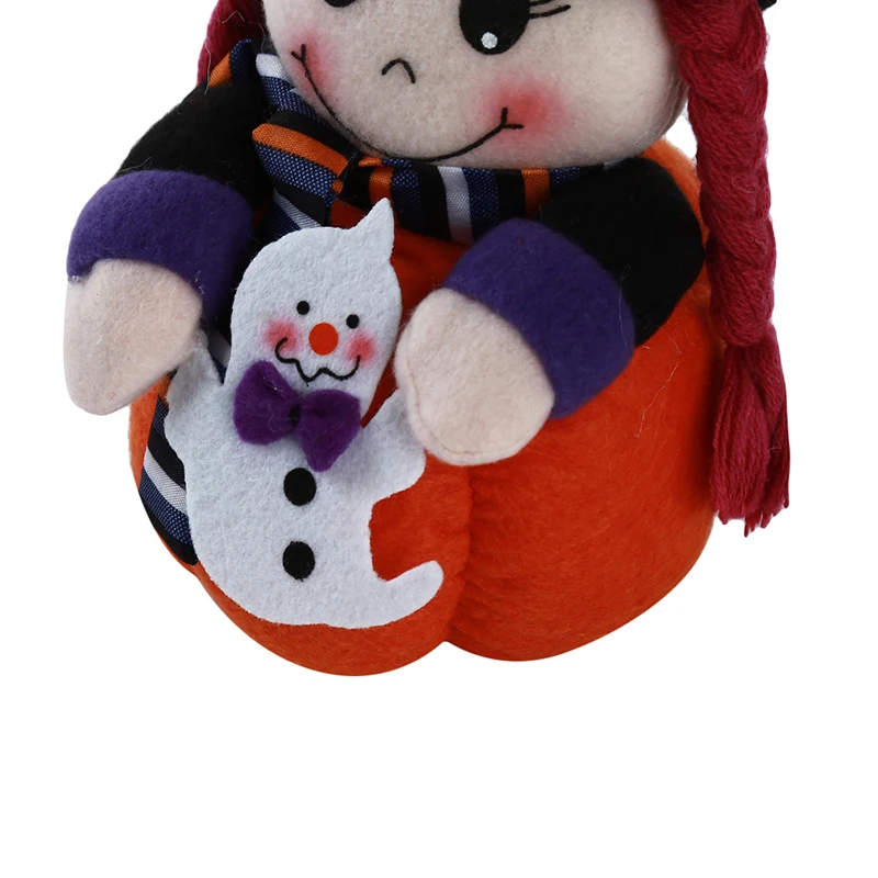 Broom/Ghost/Five-pointed Star Little Girl Halloween Pumpkin Doll Decoration Creative Plush Toy Ornament For Decorative | Дом и сад