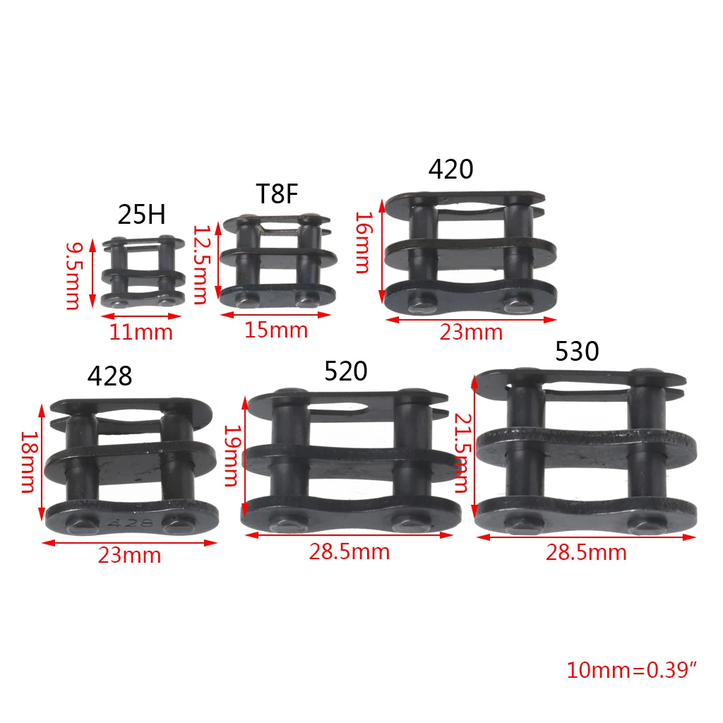 

Motorcycle Chain Buckle Ring Link 25H# T8F# 420# 428# 520# 530