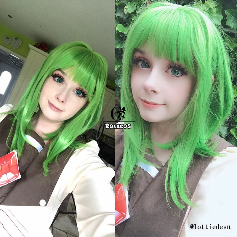 Cosplay Wig ROLECOS Nanamine Sakura парик для унитаза Hanako kun женский зеленый Jibaku Shounen