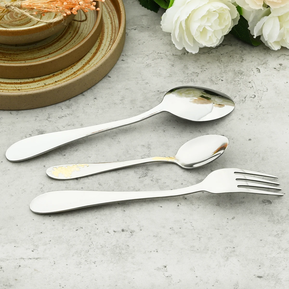 Набор столовых приборов из нержавеющей стали 4 шт./набор нож вилка ложка столовая