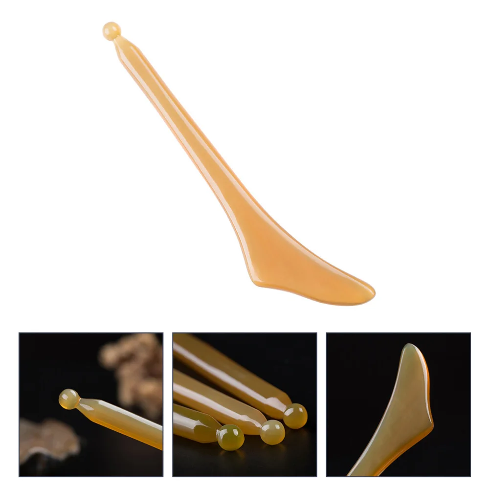 

1pc Board Facial Beauty Tool Portable Yak Horn Guasha Plate