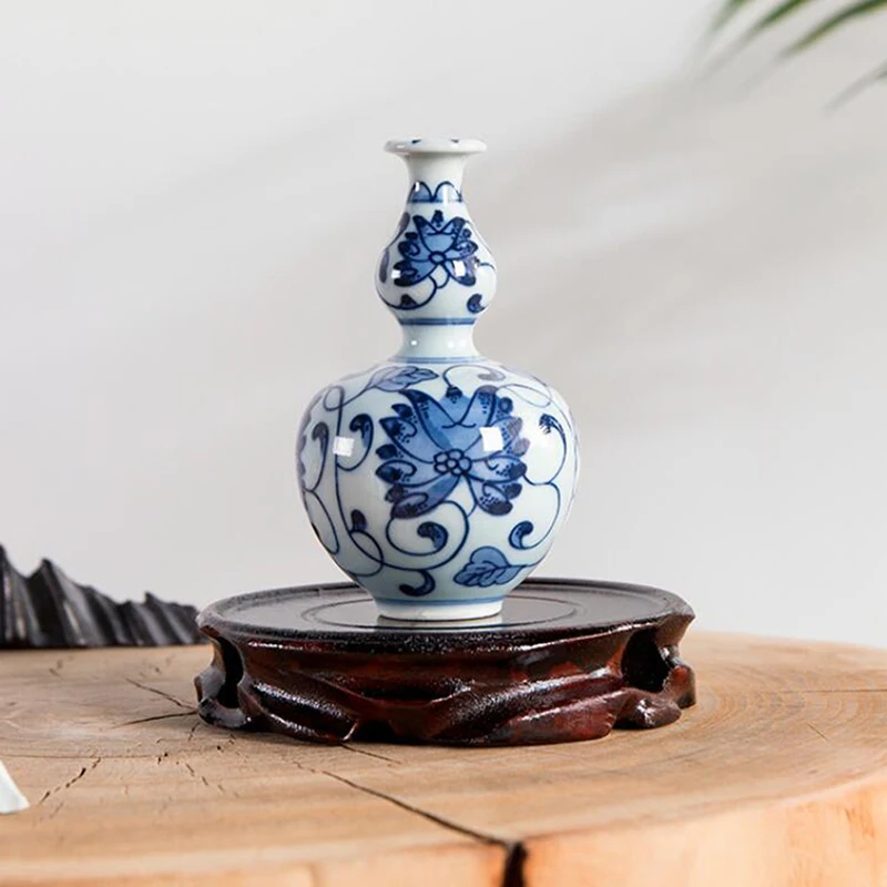 

Винтаж домашний Декор Керамические вазы для цветов подставка под старину традиционный ваза из китайского фарфора стенд с украшением в виде...