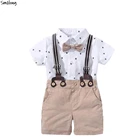 2021 летний комплект джентльмена для мальчиков, спортивные костюмы для новорожденных Одежда для младенцев Комплекты летней одежды для малышей Roupa Infantil Menina для детей на возраст 3, 6, 9, 12, 18, 24 месяцев
