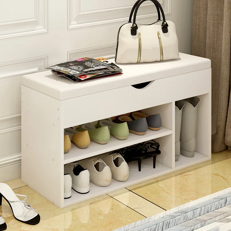 

Simple and modern shoe-changing stool-style shoe cabinet, sofa bench living room soft bag locker shoe rack entrance shoe stool