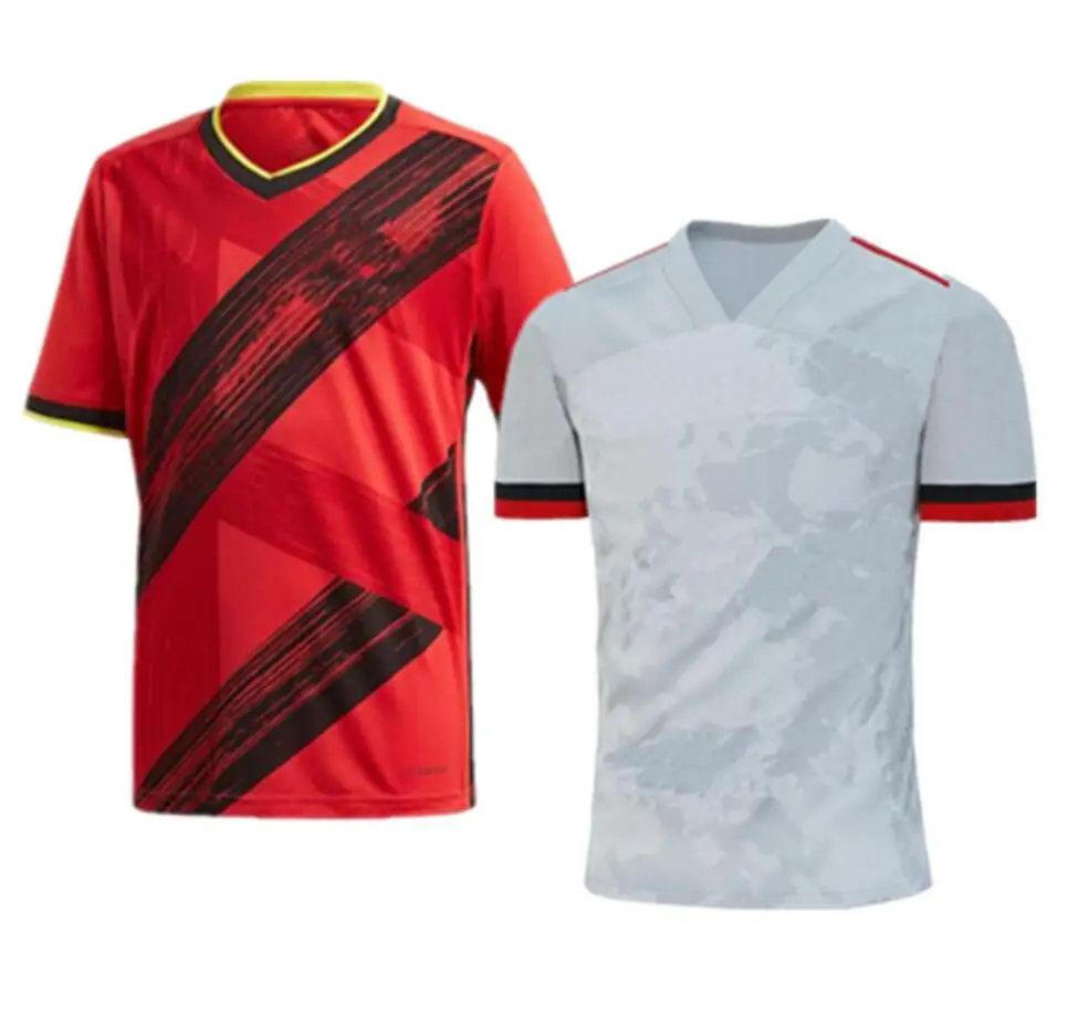 

men 2021 Belgium Home red Away white jogging Tracksuit T Shirt