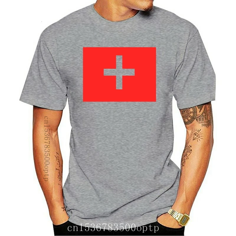 

New Switzerland Flag Adults Mens T Shirt 12 Colours Size S - 3XL