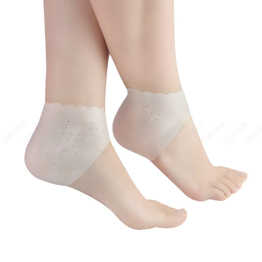 

Silicone Heel Protector Socks Women Fascitis Plantar Heel Spur Pain Cracked Feet Care Socks Moisturizing Inserts Gel Heel Pads