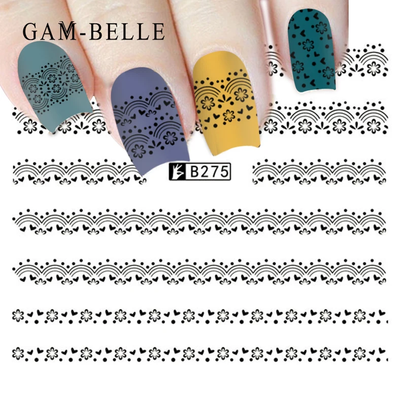 3d-наклейка GAM-BELLE 1 лист звезды луна/полоса наклейки для нейл-арта сделай сам