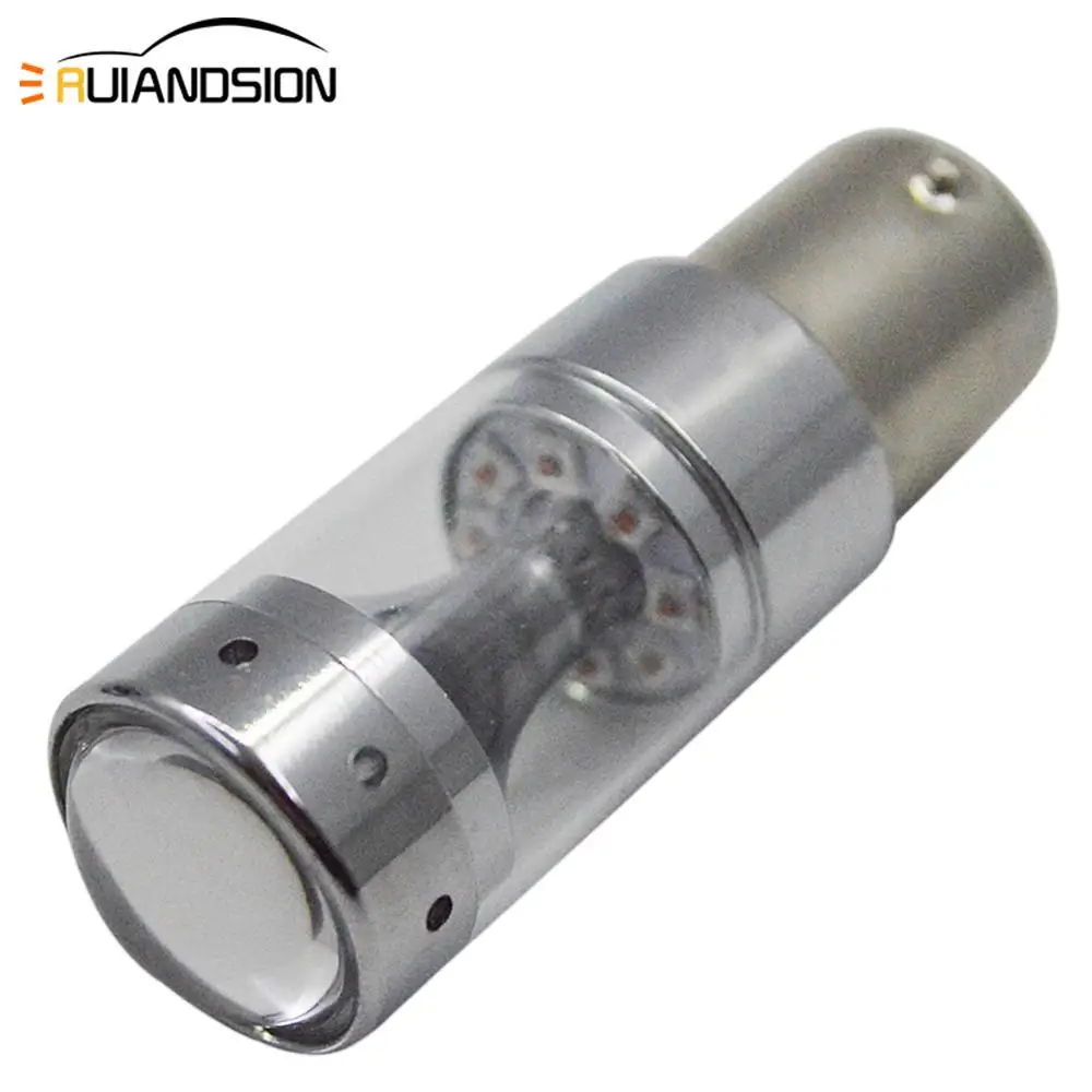 1 шт. 60 Вт 1156PY BAU15S желтый белый красный 12SMD C'REE микросхема XBD Янтарный py21w CANBUS