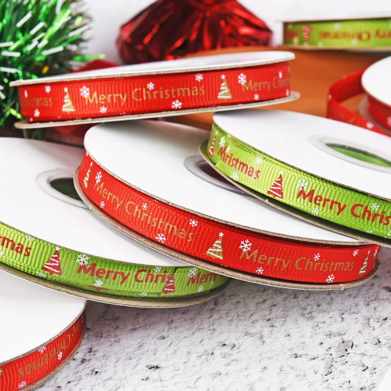 25 ярдов (22 м) 1 см в ширину "сделай сам" Merry лента для рождественской елки
