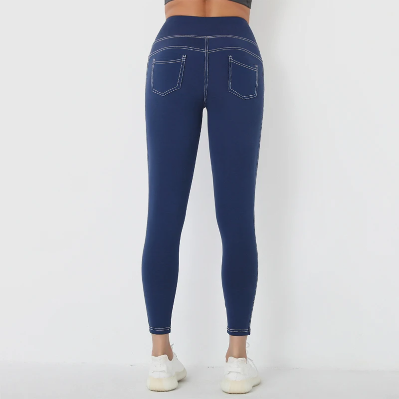 

Jeggings Jeans For Women Leggings With Pockets Pencil Pants High Waist Mallas Mujer Leggins Push Up Sexy Denim Color Plus Size