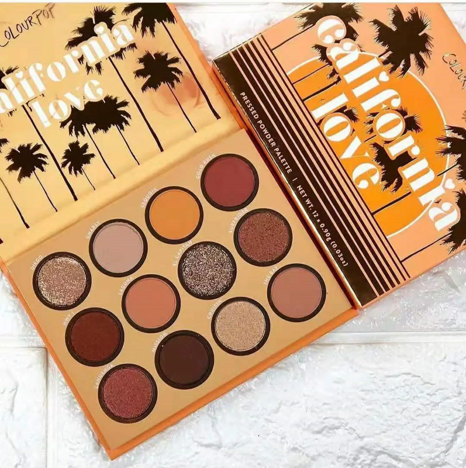 Палитра теней colorpop 12 цветов california love