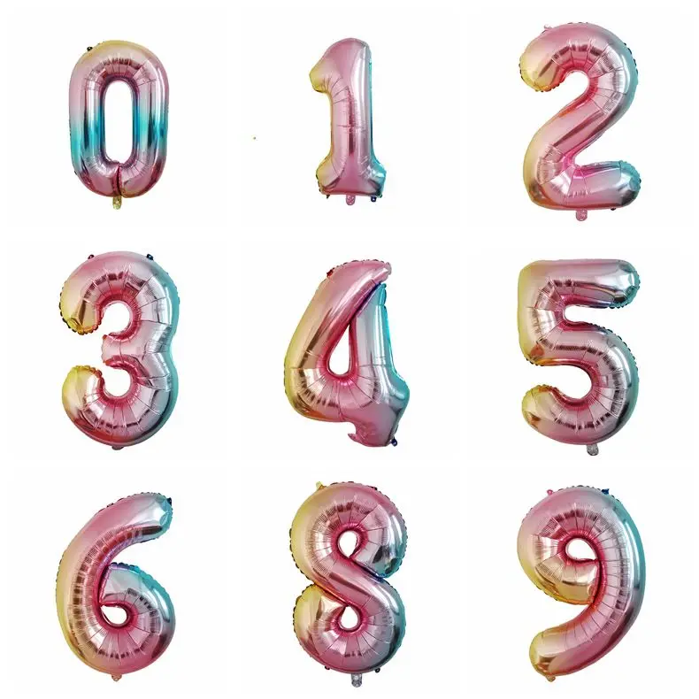 Воздушные шары из фольги 32 дюйма переливчатая Радуга цветов | Шарики и аксессуары