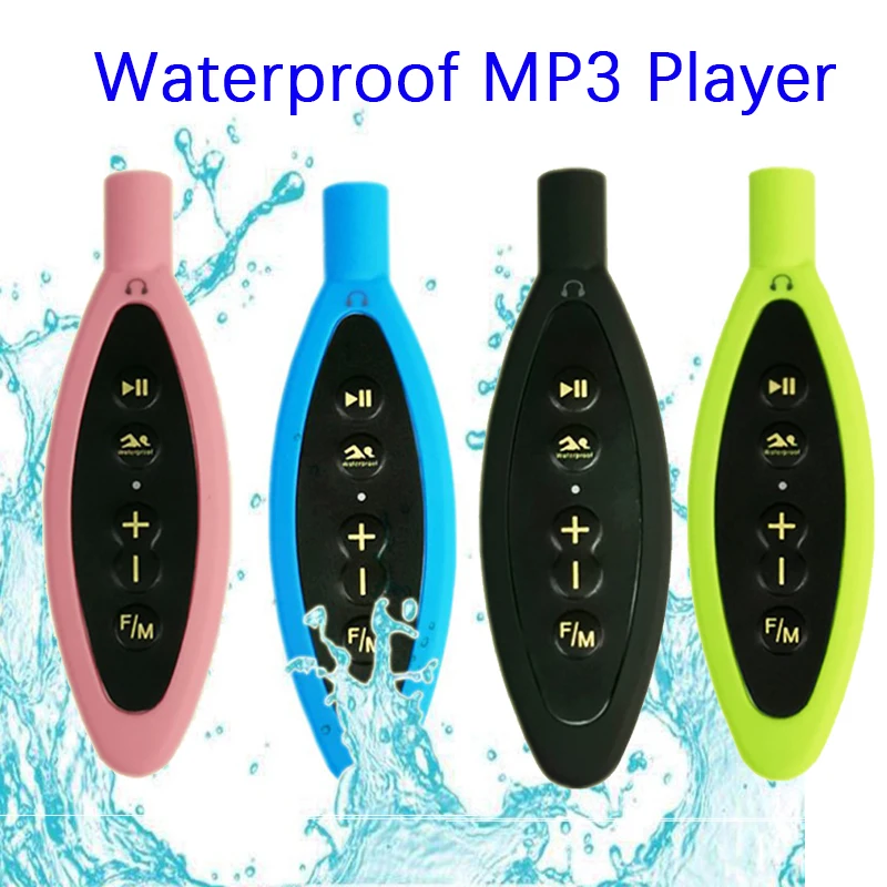 Портативный IPX8 водонепроницаемый MP3 плеер для спорта на открытом воздухе музыкальный плеер FM радио 4 ГБ для плавания подводный дайвинг серфинг Велоспорт