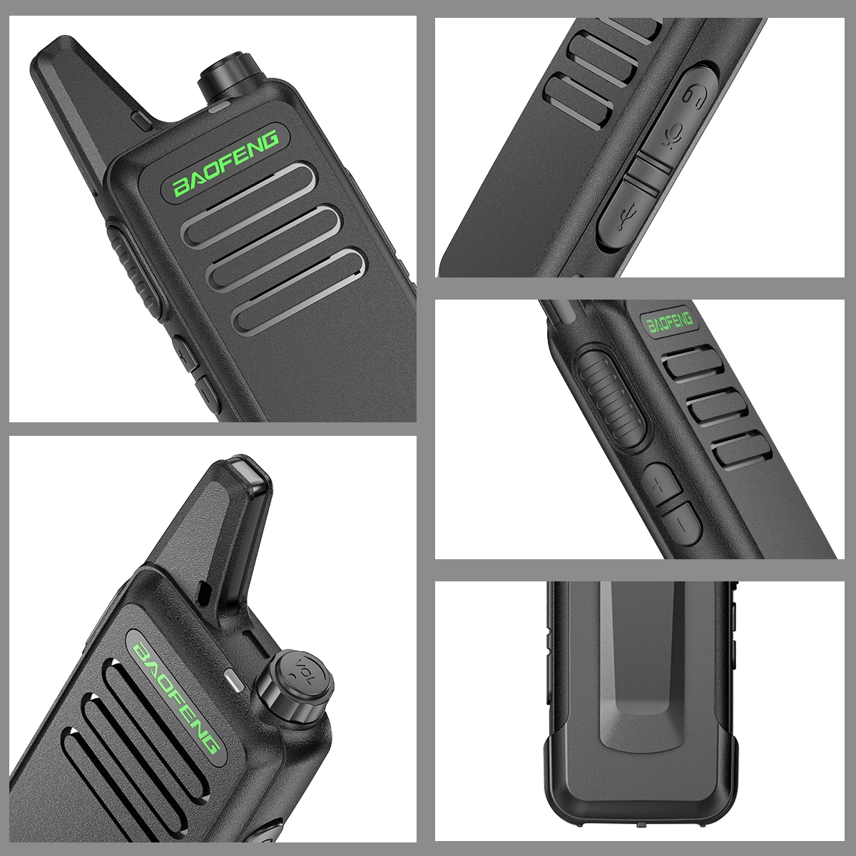 4 PCS Baofeng BF-r5 Mini Walkie Talkie Portable USB Charging Rechargeable Handheld Two Way Radio For BF-888S KD-C1 MIni Radio