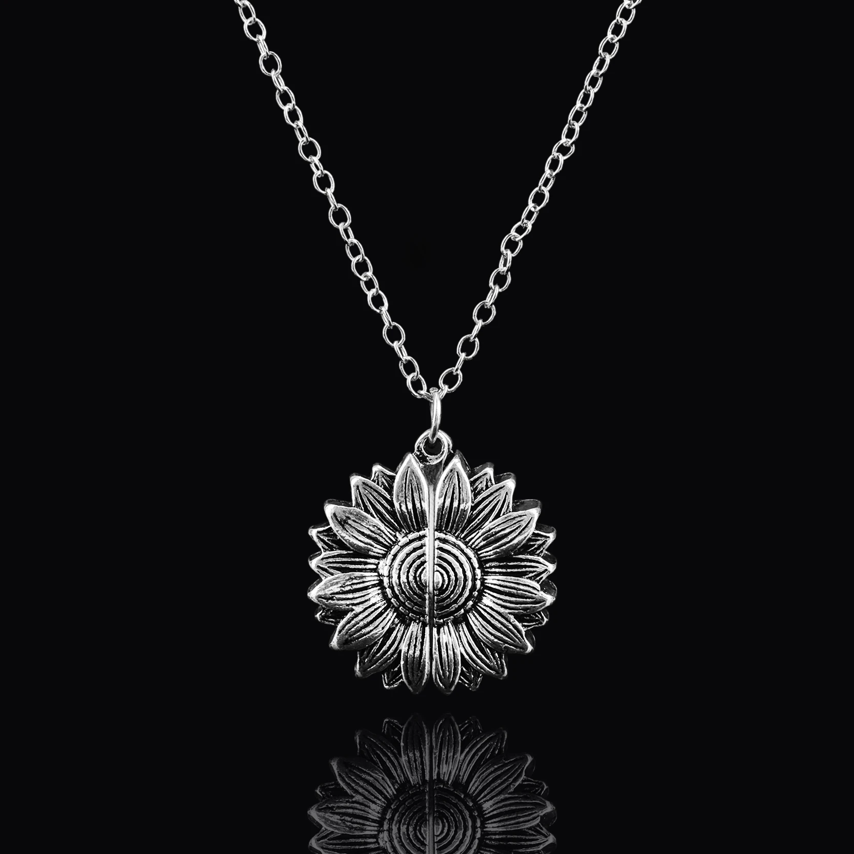 Модное очаровательное серебряное ожерелье с длинной цепочкой для женщин пусть