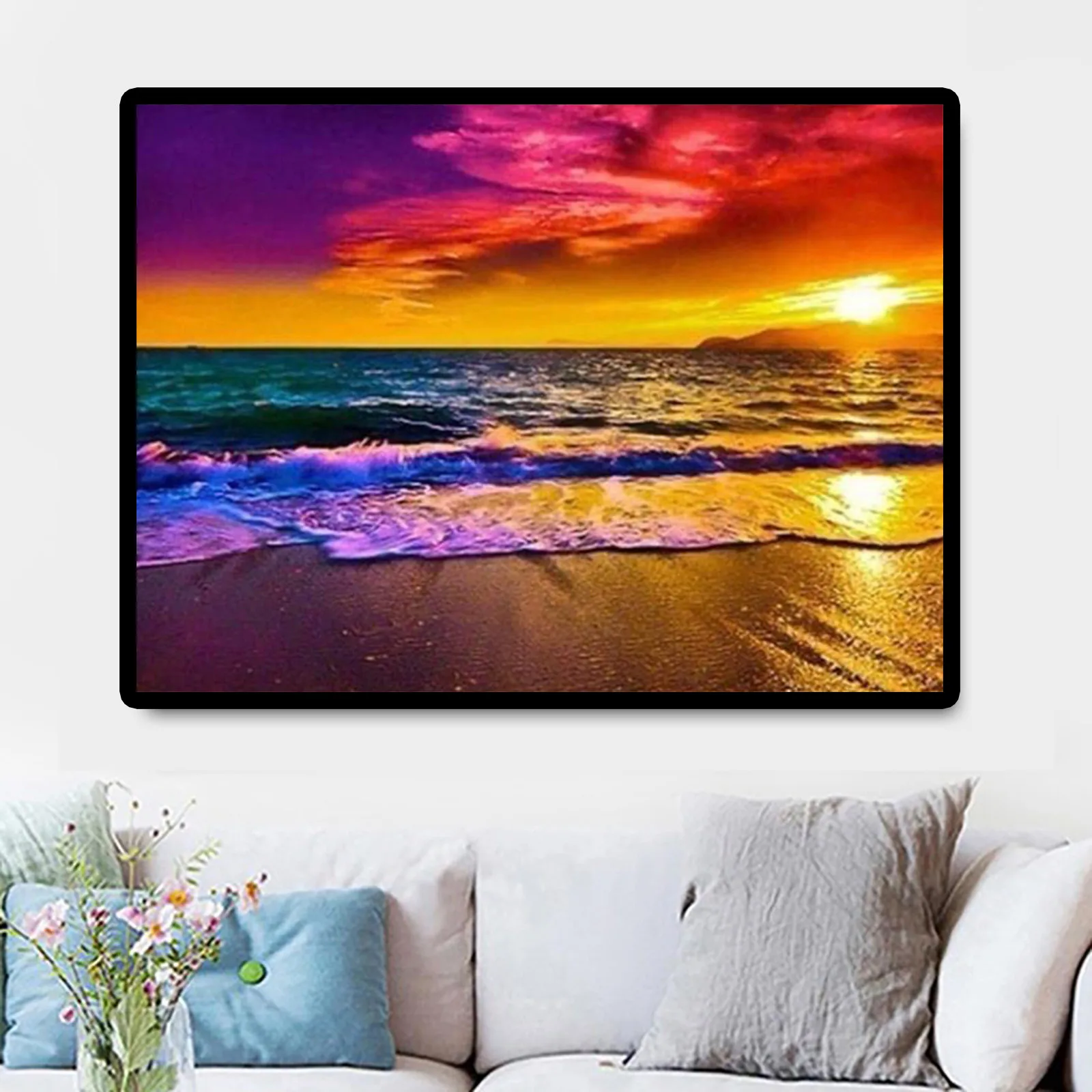 Алмазная 5d картина сделай сам вышивка крестиком квадратная круглая ручная