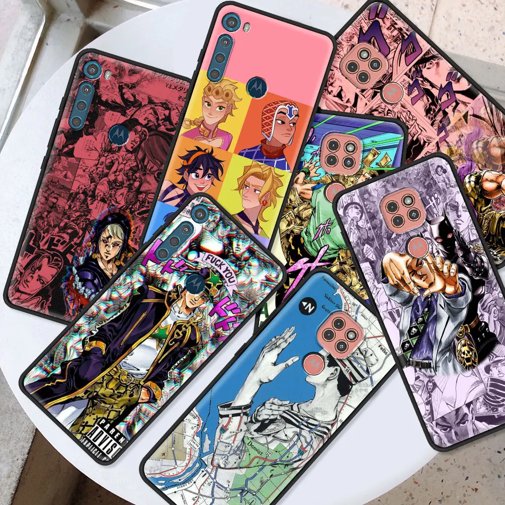 

Anime JoJo Killer JJ Phone Case For Moto One Fusion Plus G60 G50 G30 Silicone G9 G8 Play Plus Power Lite E7 Plus E6s Black Cover
