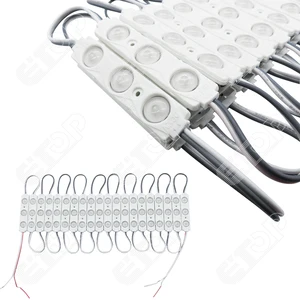 Сверхъяркий светодиодный модуль 200 шт.лот 3030 3 светодиода, 12 В, 1,5 Вт, с объективом, водонепроницаемый IP65, светодиодный модуль с алюминиевой подложкой