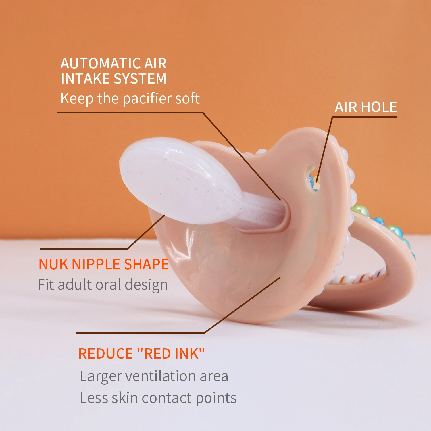 Десять @ ночь ABDL взрослого Размеры соски пустышки по индивидуальному заказу