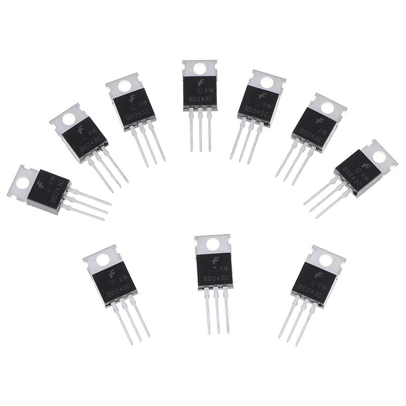 10 шт. BD243C TO220 BD243 100V 6A TO-220 биполярные транзисторы NPN Общего назначения новые