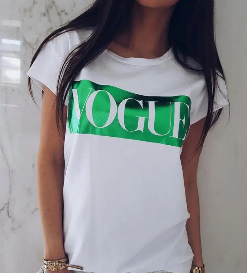 

Golden Vogue Letter Print T Shirt Women Short Sleeve O Neck Loose Tshirt 2021 Summer Women Tee Shirt Tops Camisetas Mujer