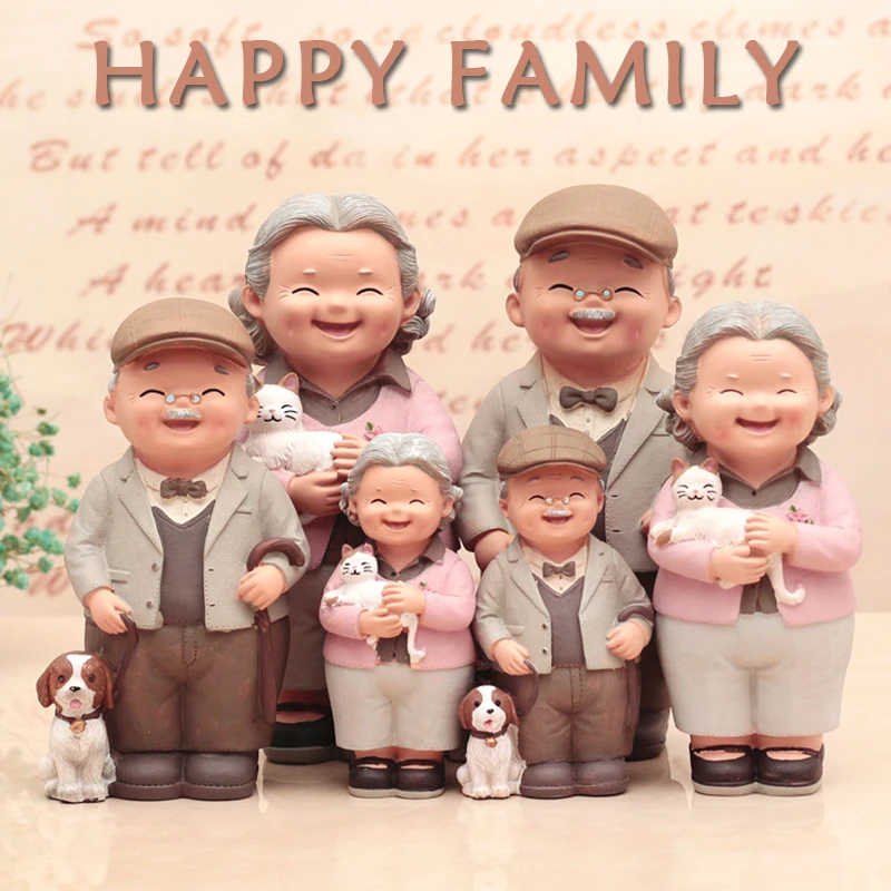 

Креативные настольные украшения для гостиной, скульптура из смолы, Декор для дома и офиса, сада, фигурки семьи, поделки, подарки на свадьбу и ...