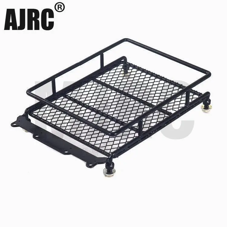 1/10 RC Car Rock Crawler Metal Roof Rack Luggage Carrier with LED Lights Bar for TAMIYA D90 CC01 AXIAL SCX10 RC Luggage Rack