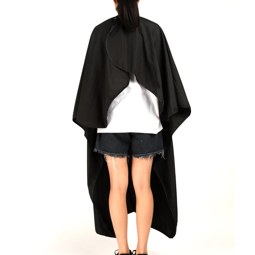 Черная Водонепроницаемая накидка для парикмахерской взрослых квадратная