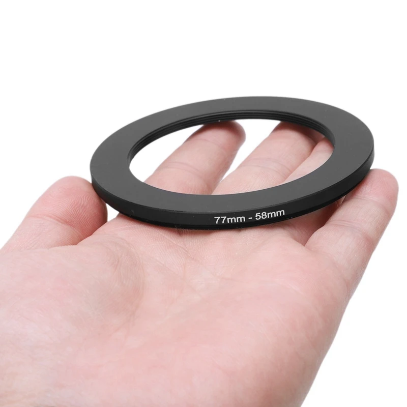 

2 Pcs Black Step Down Ring Adapter for Camera, 77Mm-58Mm & 77Mm-67Mm
