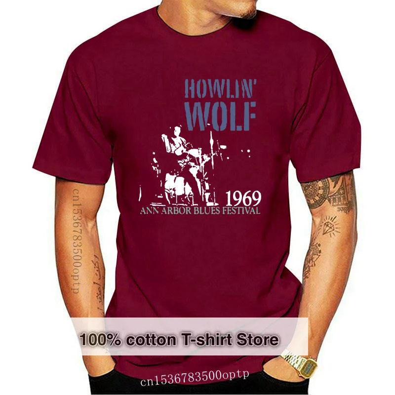 

New HOWLIN WOLF Blues Festival 1969 Black T-Shirt usa size