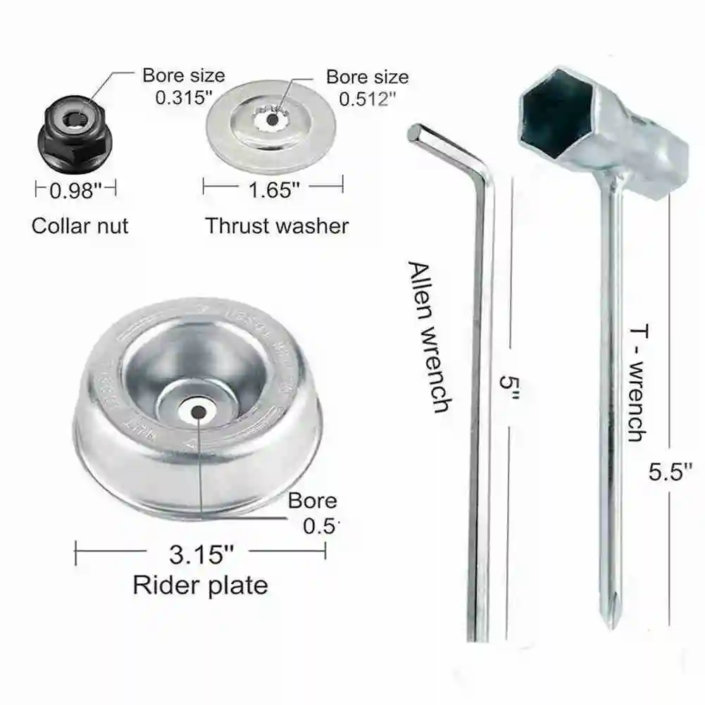 

Steel Wire Grass Trimmer Head Garden Rounded Edge Weed Trimmer Eater Head Wheel Grass Brush Removal Grass Plate for Lawnmower