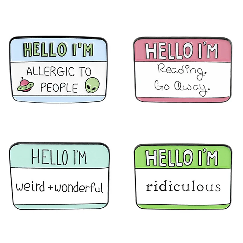 1 шт. весело диалога Цитата эмаль на булавке заказ Юмор мешочек для брошек одежда