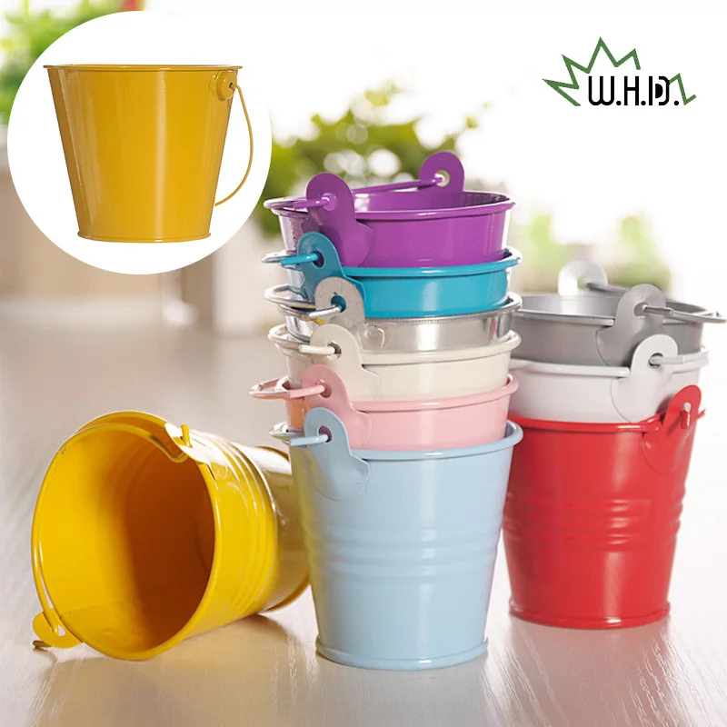 

Mini Metal Bucket Tin Candy Gift Box Buckets Wedding Party Souvenirs Gift Pails Tinplate Chocolate Dragee Box Candy Bar Decor